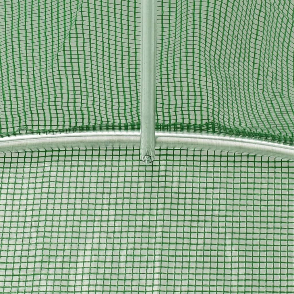 Skleník s ocelovým rámem zelený 12 m² 6 x 2 x 2,85 m
