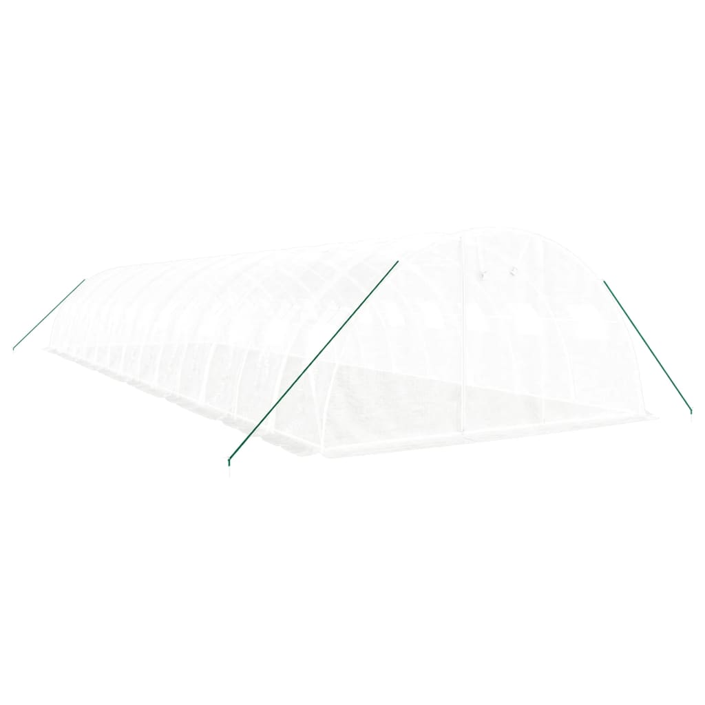 Skleník s ocelovým rámem bílý 56 m² 14 x 4 x 2 m