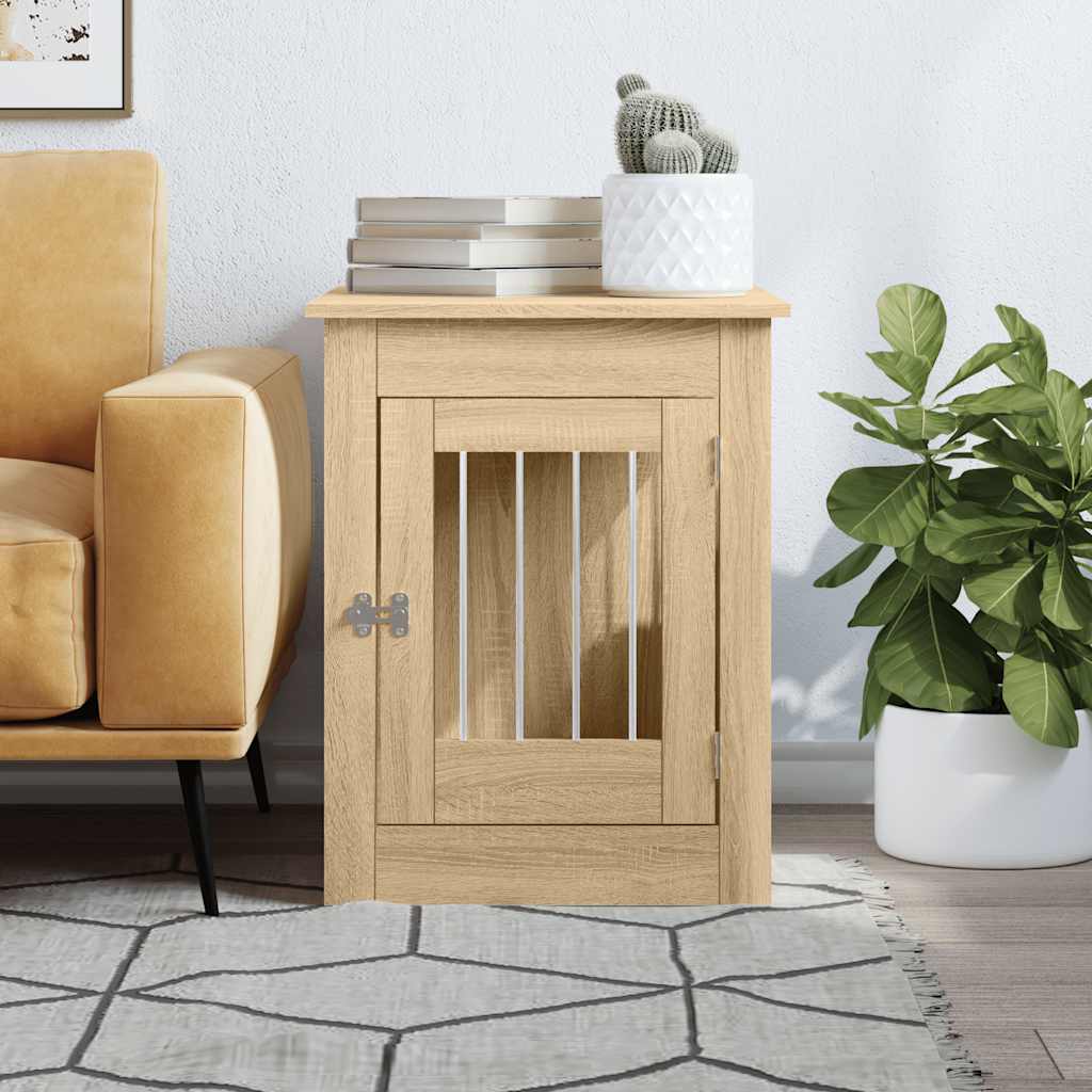 Psí bouda a koncový stolek dub sonoma 55 x 80 x 68 cm kompozit