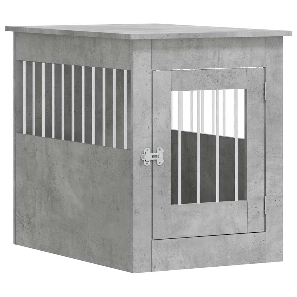 Psí bouda a koncový stolek betonově šedá 55x80x68 cm kompozit