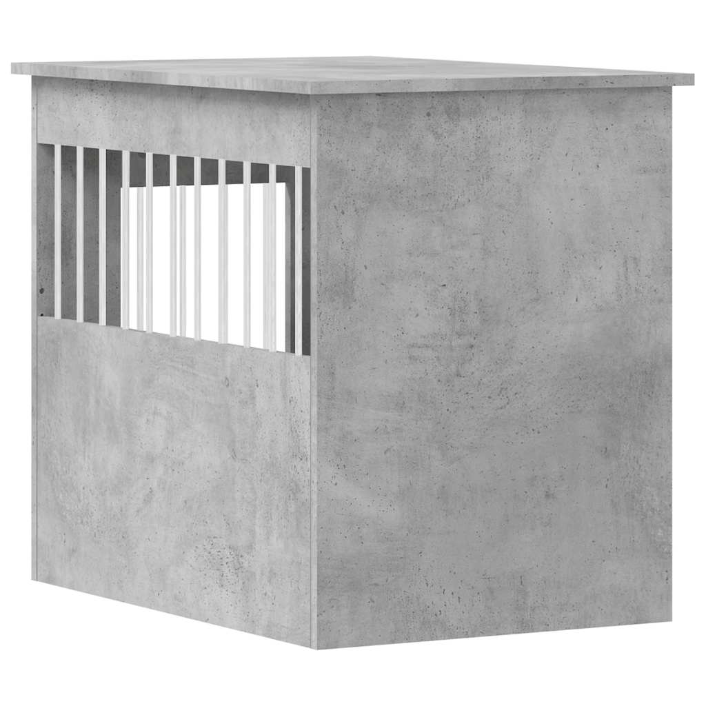 Psí bouda a koncový stolek betonově šedá 55x80x68 cm kompozit