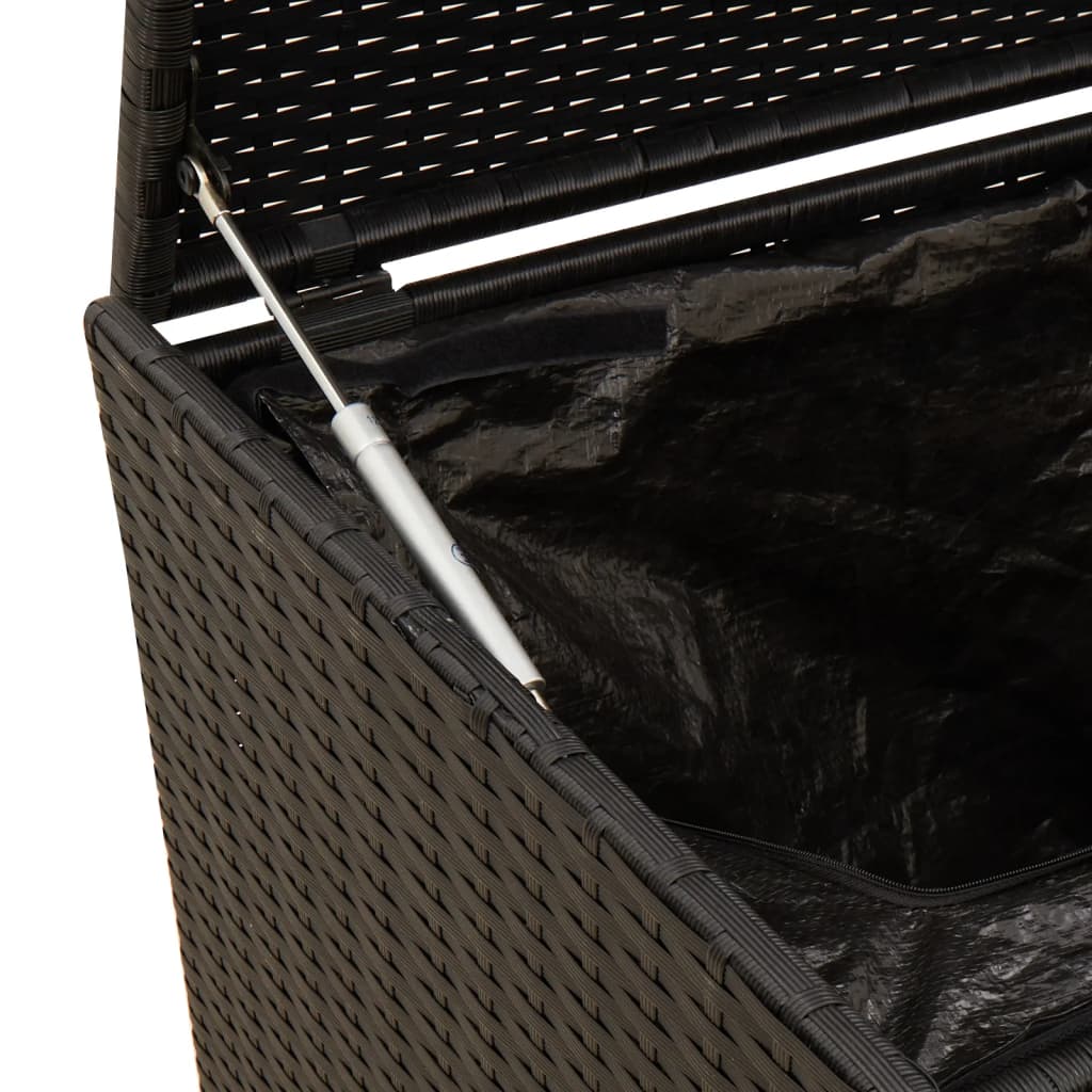 Zahradní úložný box černý 283 l polyratan
