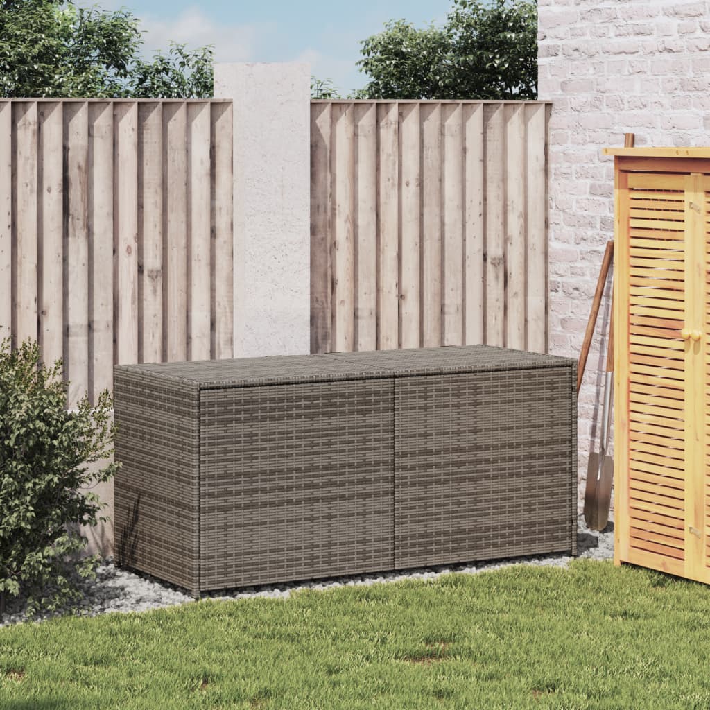 Zahradní úložný box šedý 283 l polyratan
