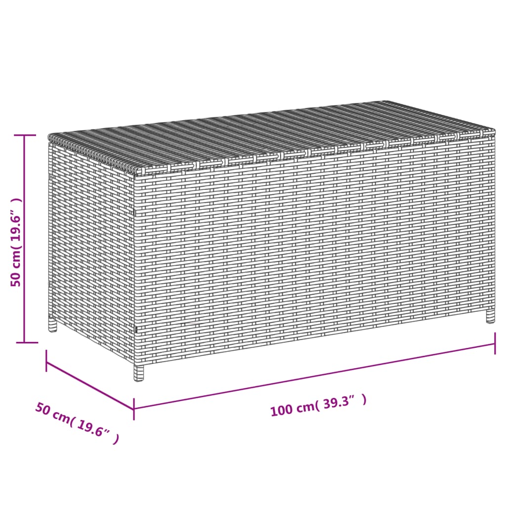 Zahradní úložný box mix béžové 190 l polyratan