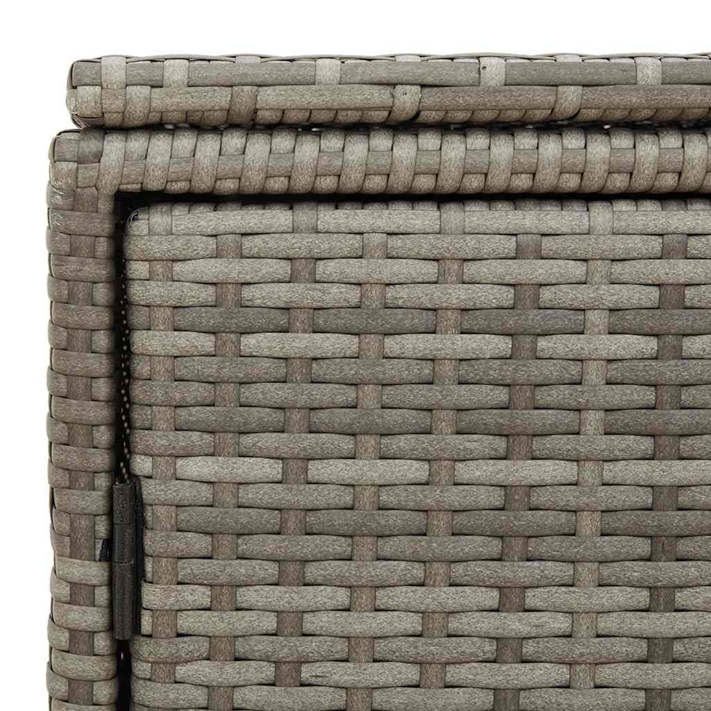 Zahradní úložná skříň šedá 110 x 55 x 60,5 cm polyratan