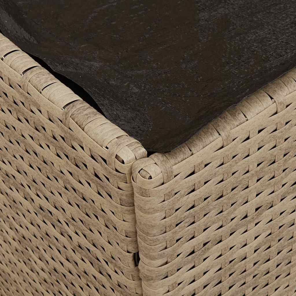 Cushion box s úložištěm Béžová 50 x 50 x 50 cm polyratan