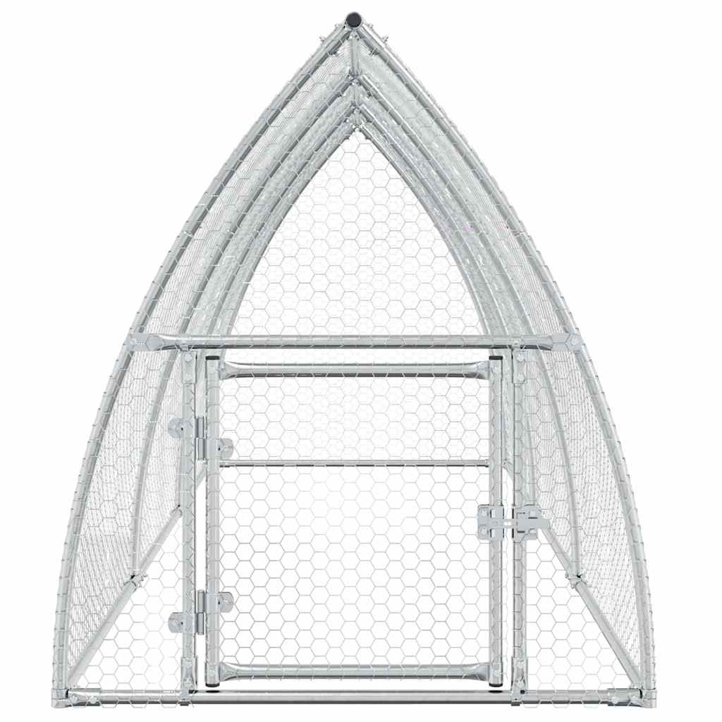 Klec pro kuřata stříbrná 300 x 105 x 120 cm pozinkovaná ocel