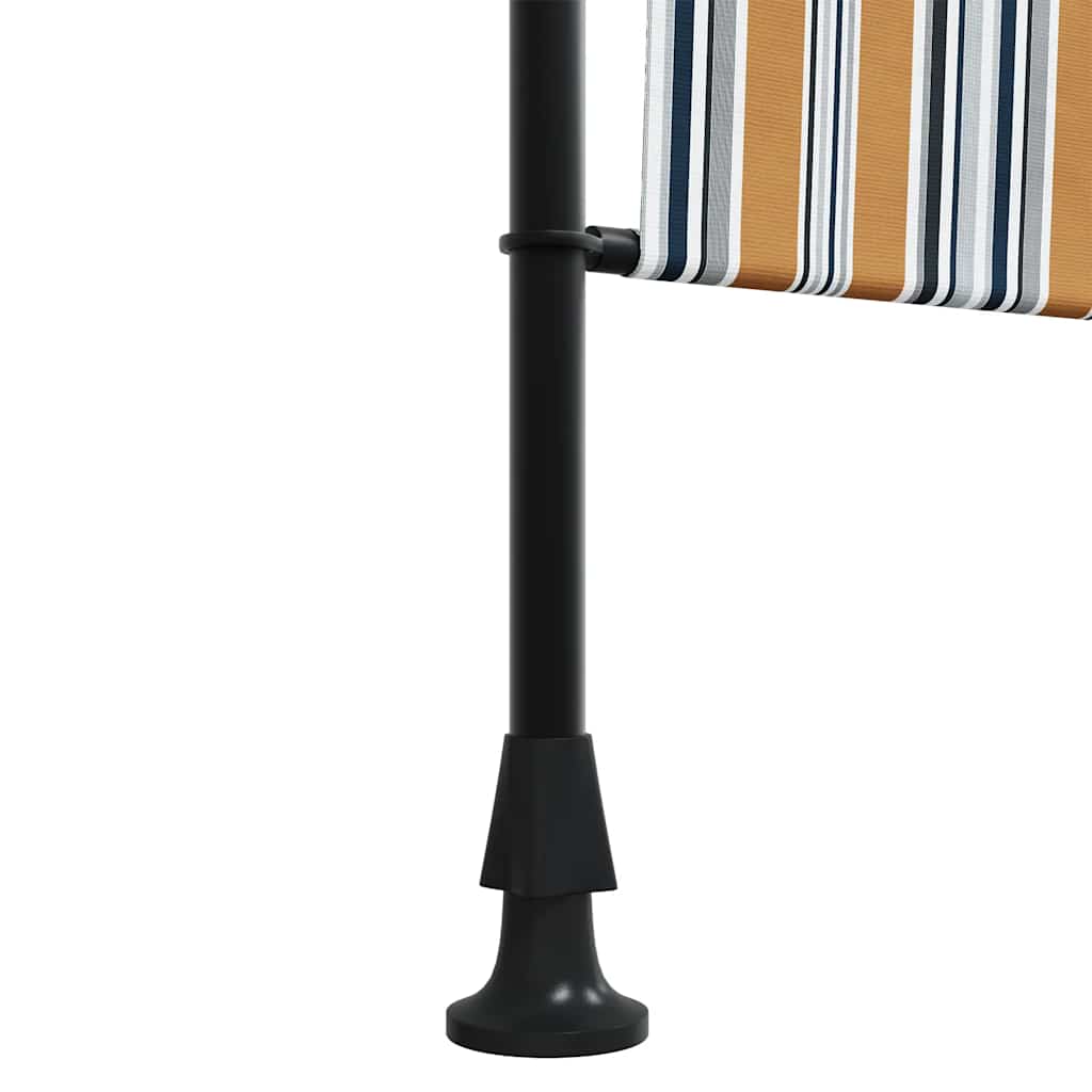 Venkovní roleta žlutá a bílá 120 x 270 cm textil a ocel