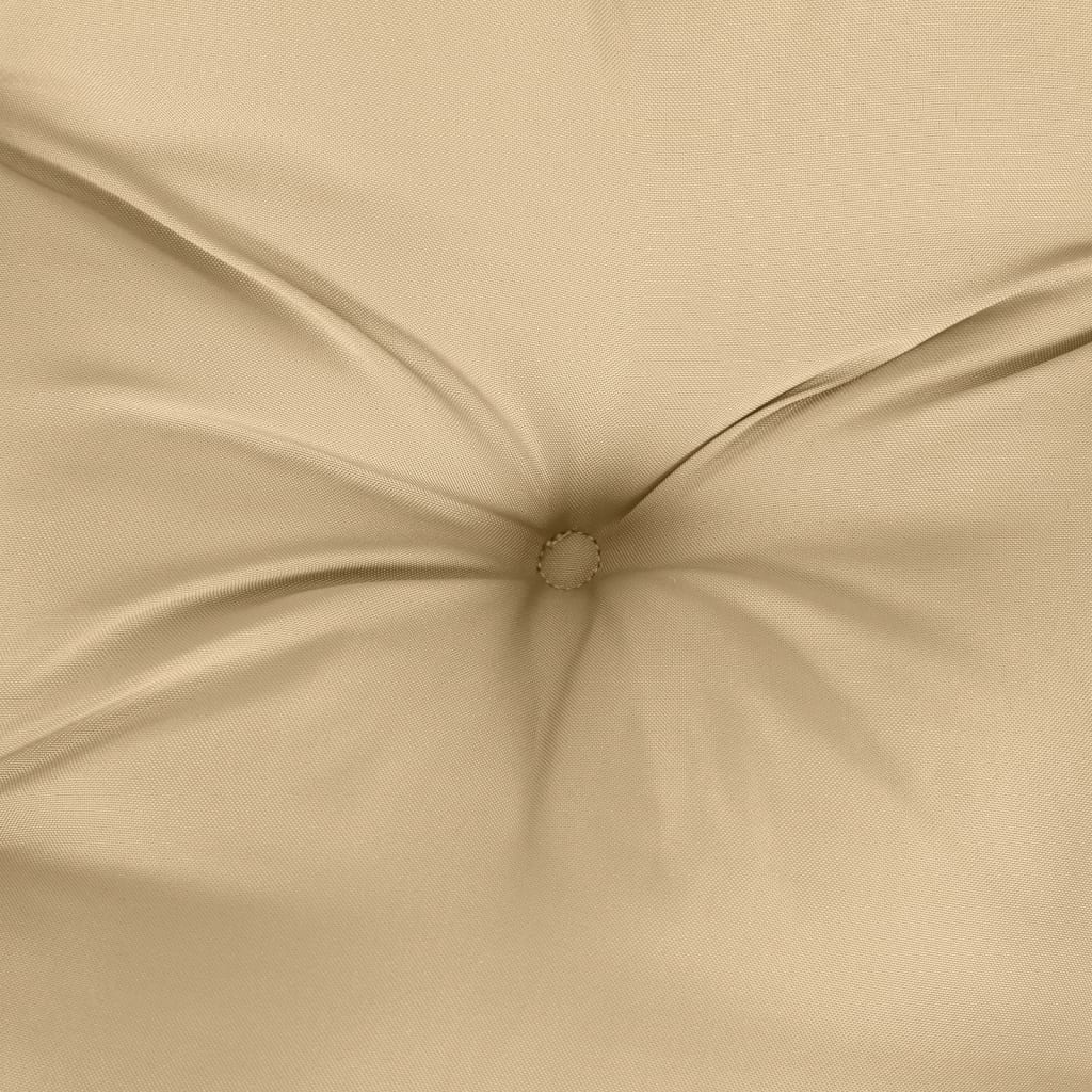 Podušky na židli vysoké opěradlo 6 ks béžová melanž 120x50x7 cm