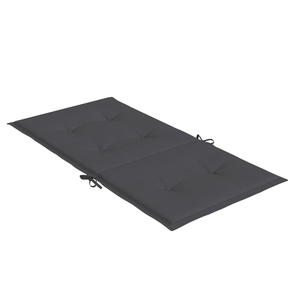 Podušky na židli nízké opěradlo 6 ks antracit melanž 100x50x4cm