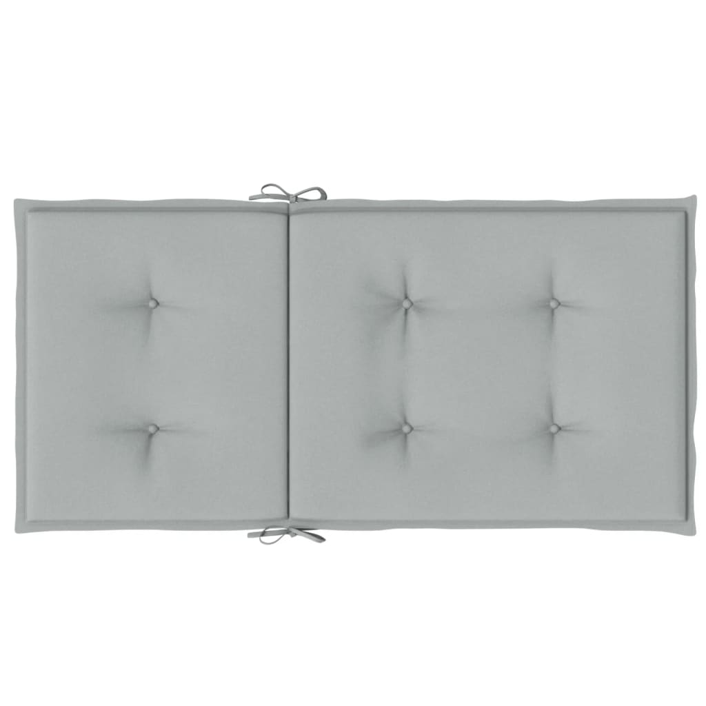 Podušky na židli nízké opěradlo 4 ks šedá melanž 100x50x4 cm