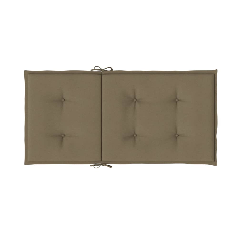 Podušky na židli nízké opěradlo 2 ks taupe melanž 100x50x4 cm