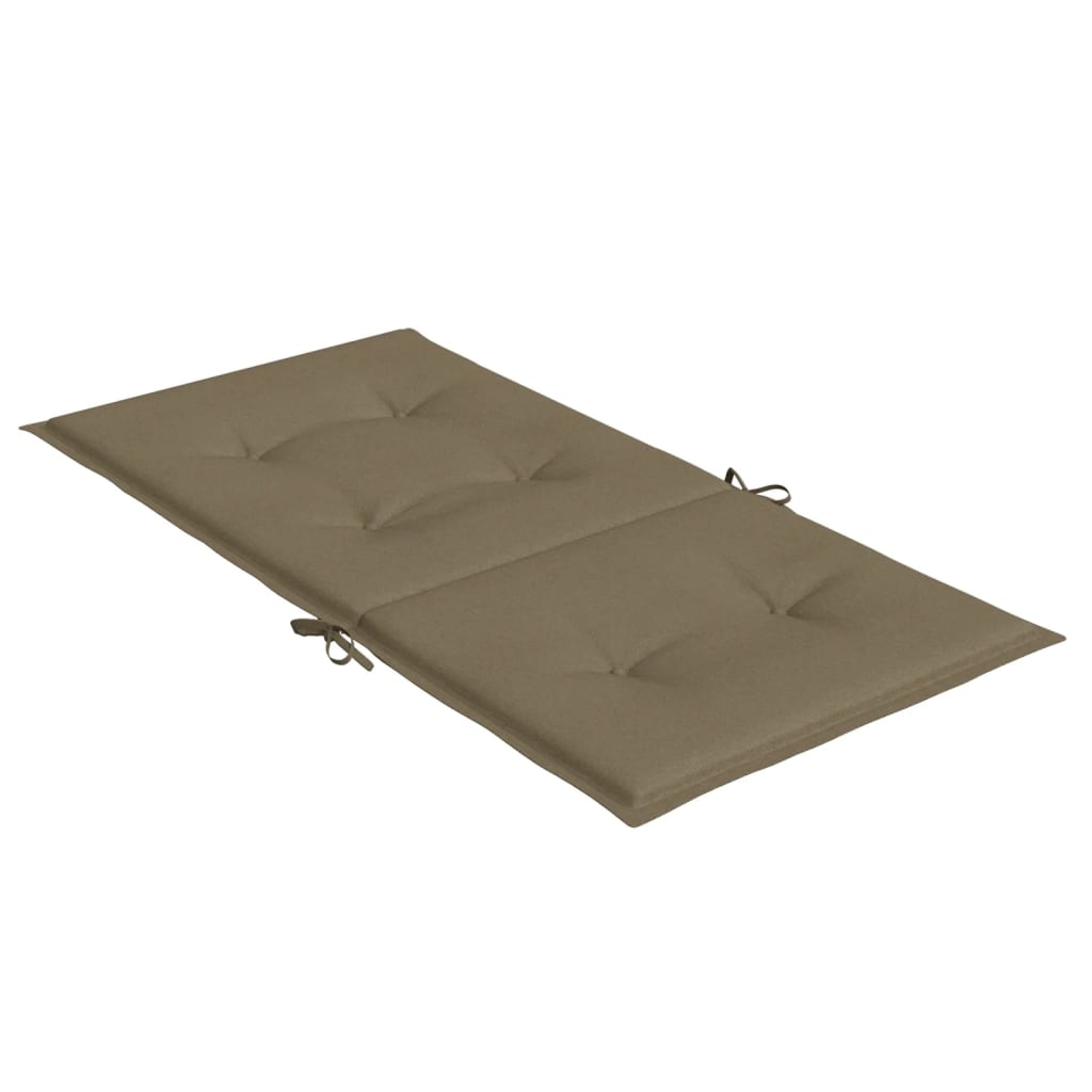 Podušky na židli nízké opěradlo 4 ks taupe melanž 100x50x4 cm