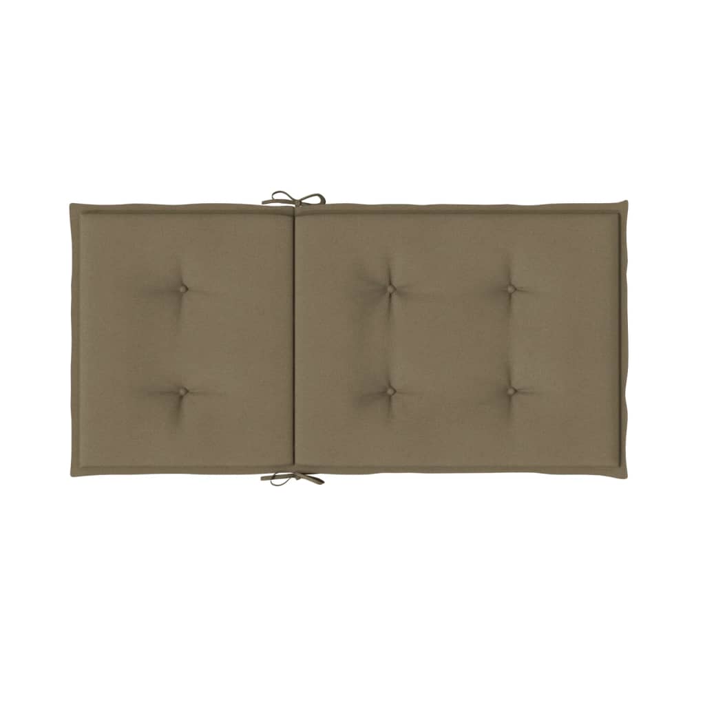Podušky na židli nízké opěradlo 4 ks taupe melanž 100x50x4 cm