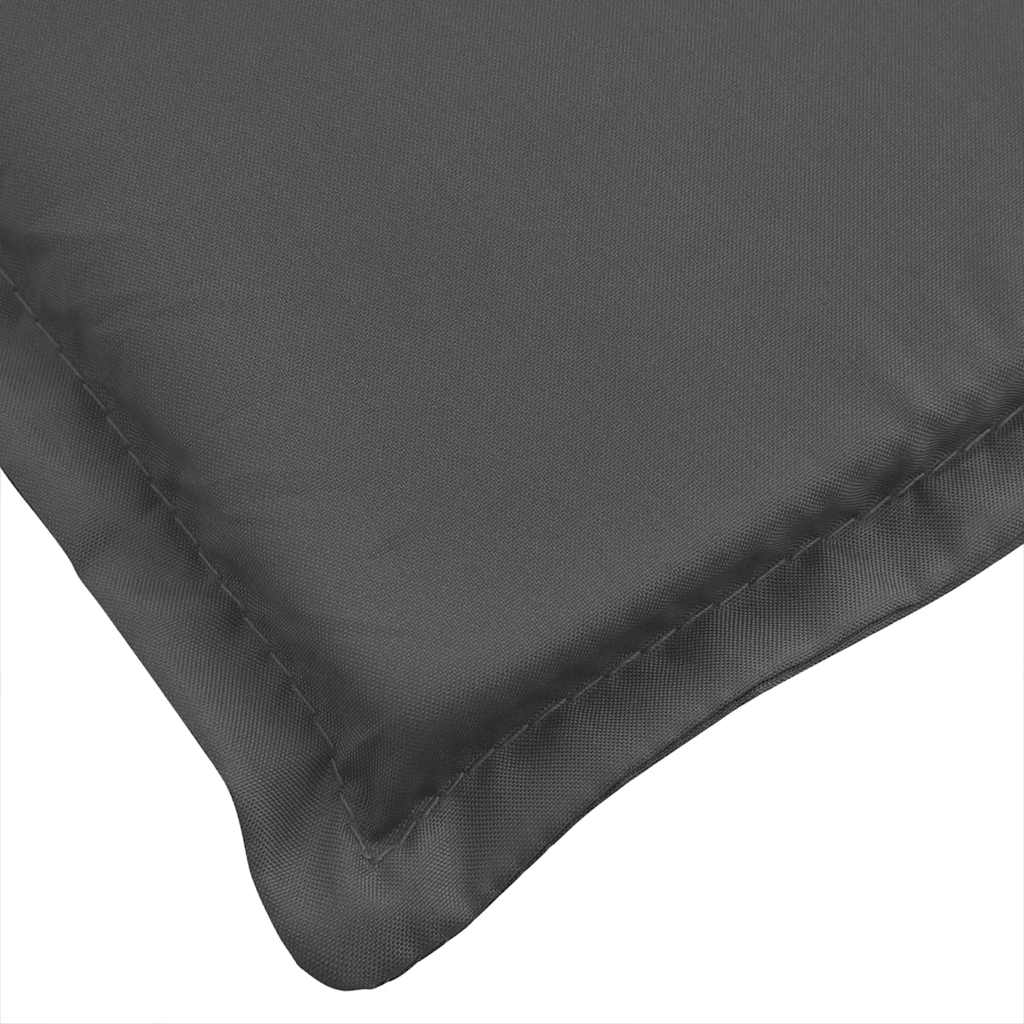 Poduška na lehátko antracitová melanž 186x58x4 cm textil