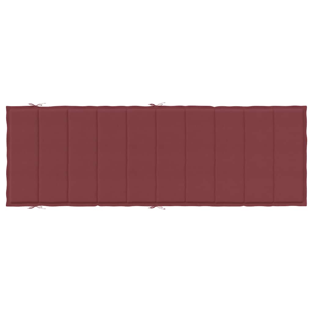 Poduška na lehátko vínová melanž 186x58x4 cm textil