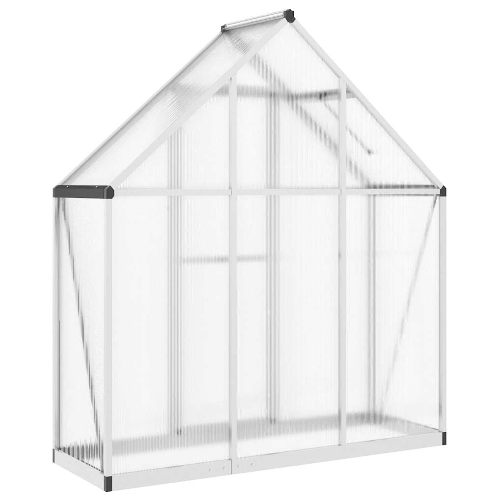Skleník s podkladovým rámem stříbrný 169 x 58 x 195 cm hliník