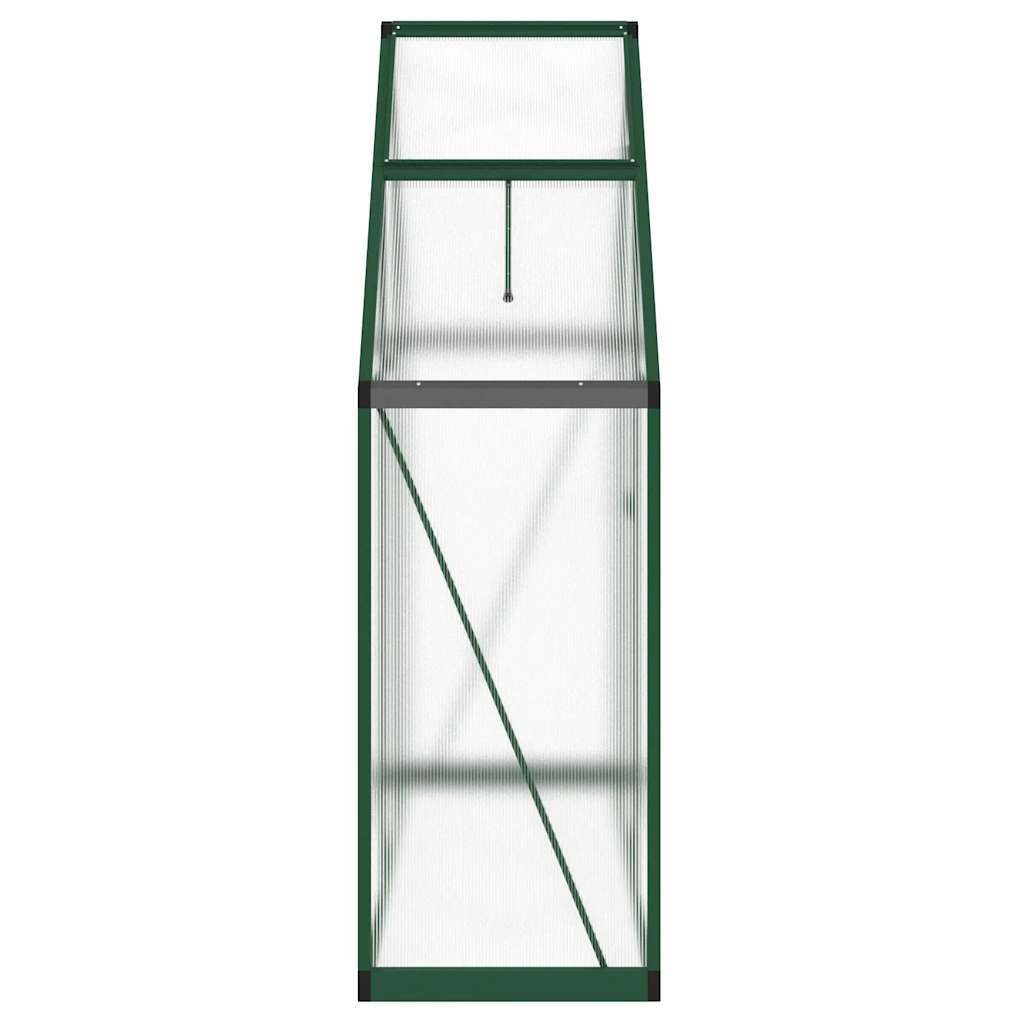 Skleník s podkladovým rámem zelený 169 x 58 x 195 cm hliník