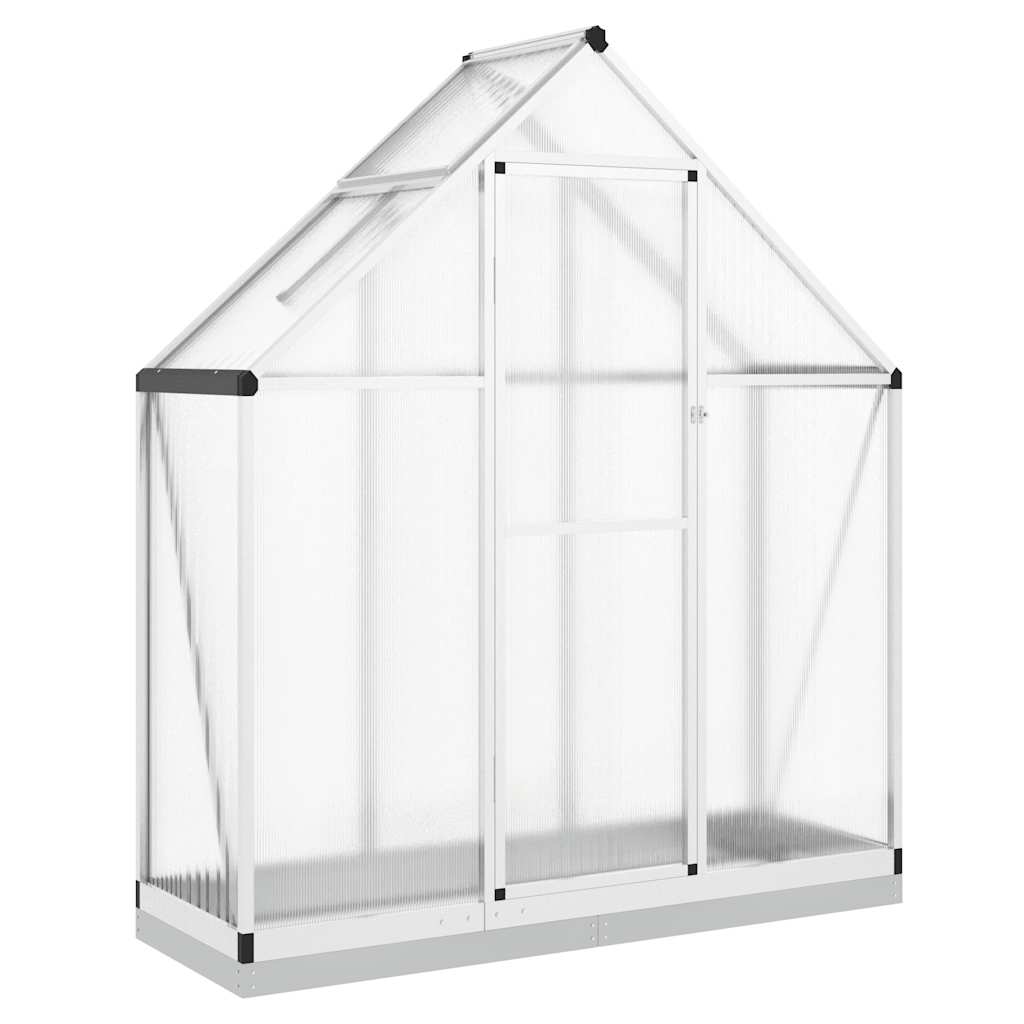 Skleník s podkladovým rámem stříbrný 169 x 58 x 202 cm hliník