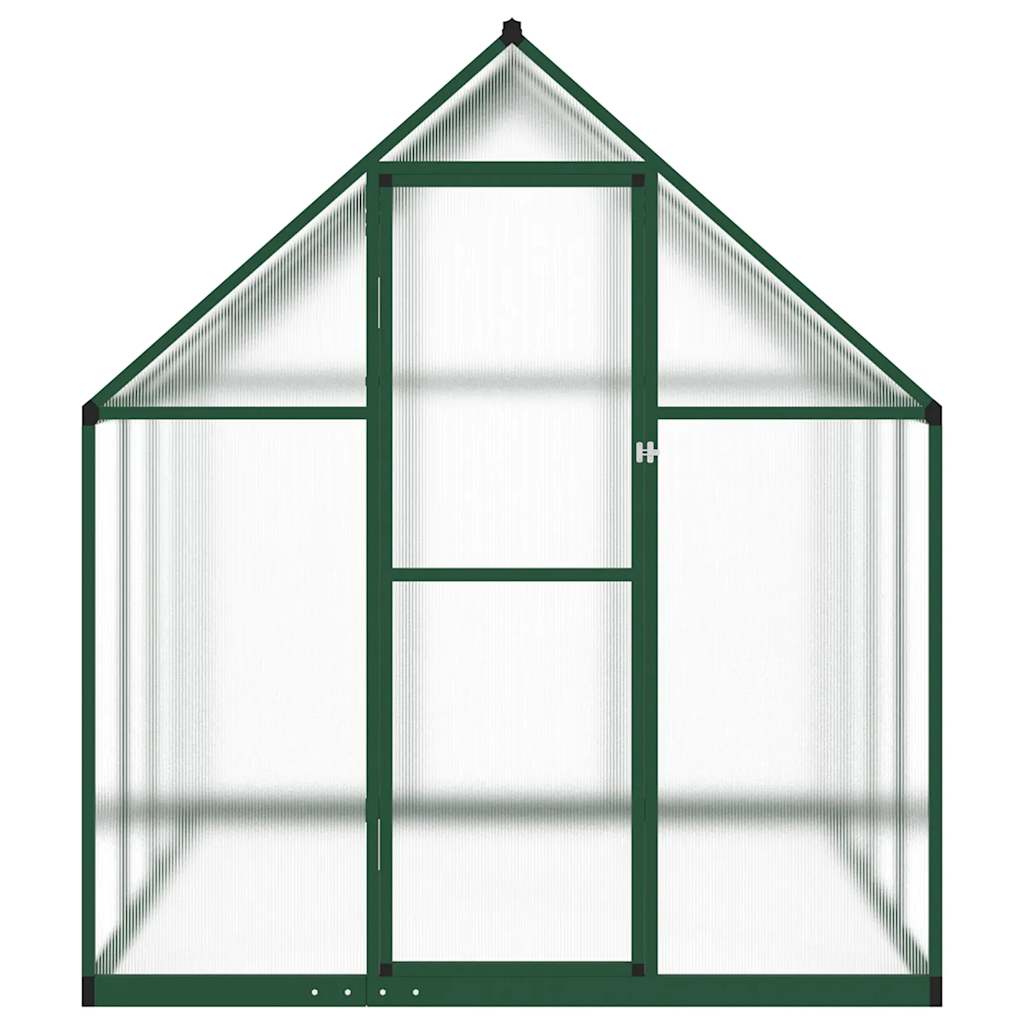 Skleník s podkladovým rámem zelený 224 x 169 x 195 cm hliník
