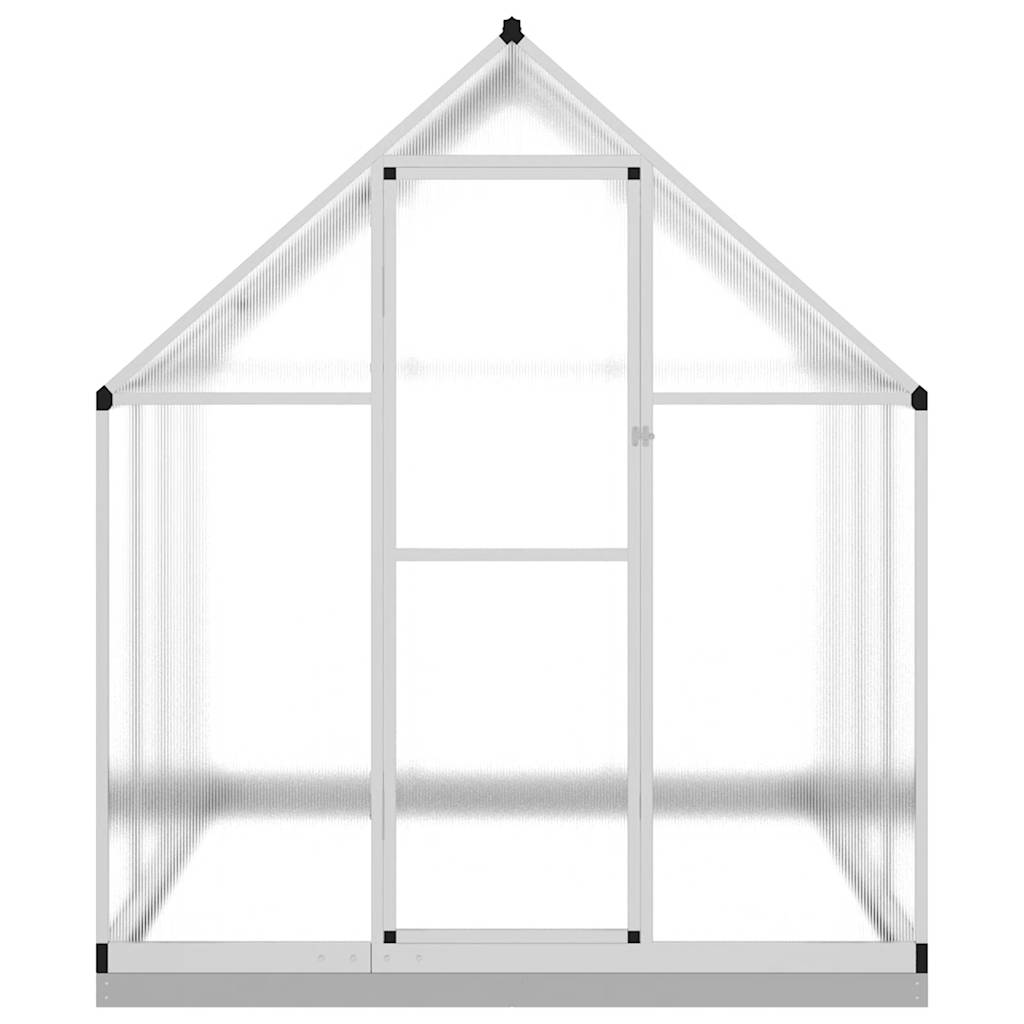 Skleník s podkladovým rámem stříbrný 224 x 169 x 202 cm hliník