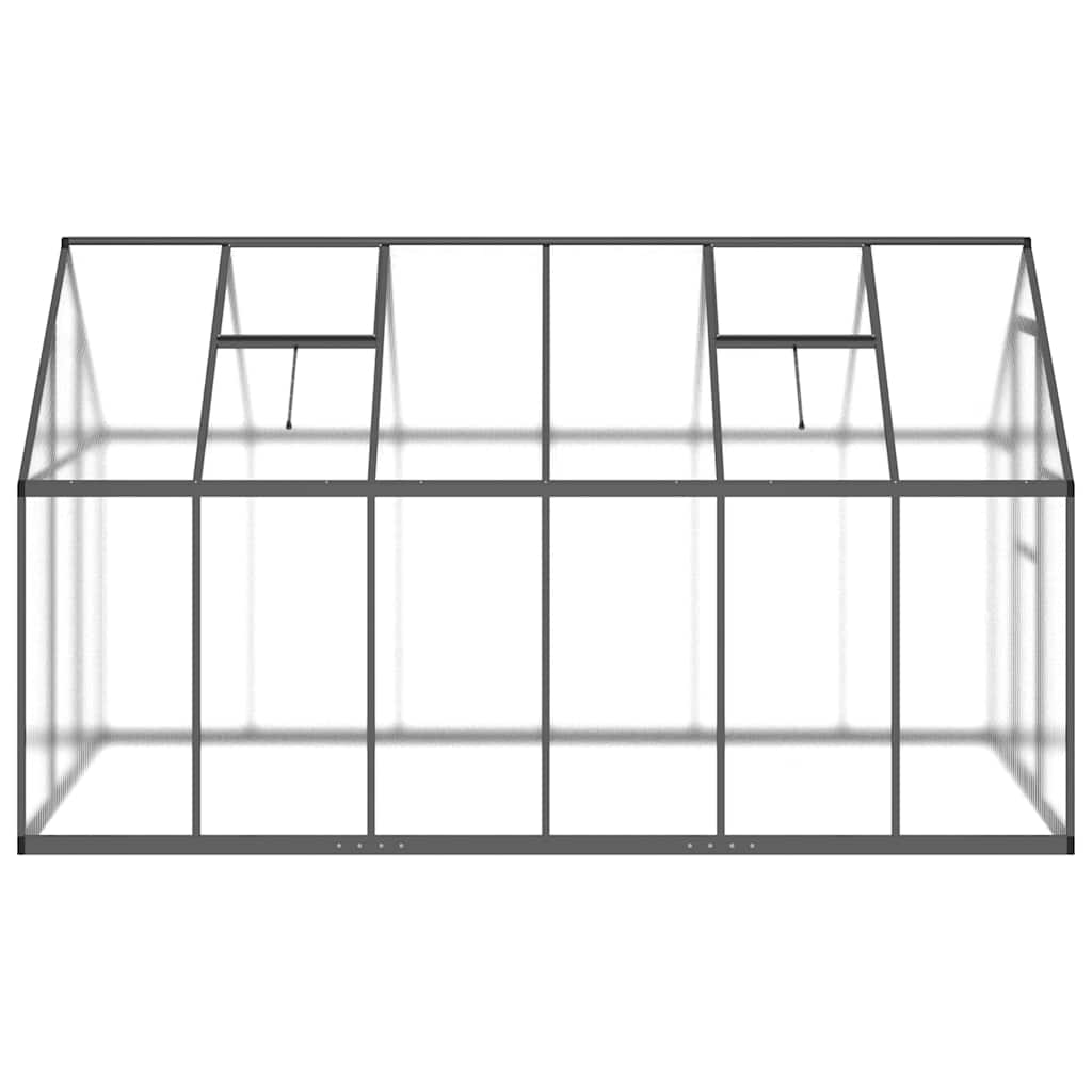 Skleník s podkladovým rámem antracitový 334x169x195 cm hliník