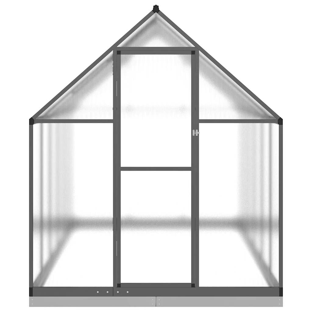 Skleník s podkladovým rámem antracitový 334x169x202 cm hliník