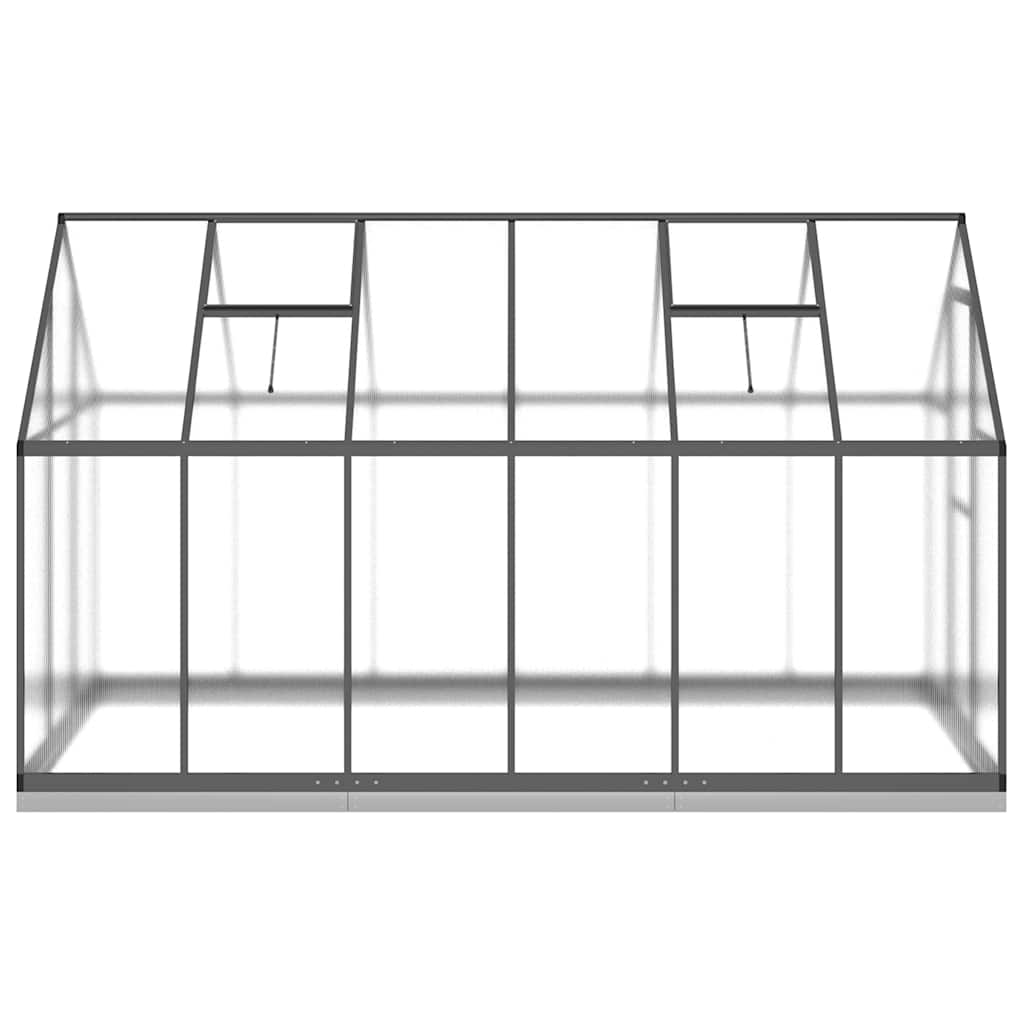 Skleník s podkladovým rámem antracitový 334x169x202 cm hliník
