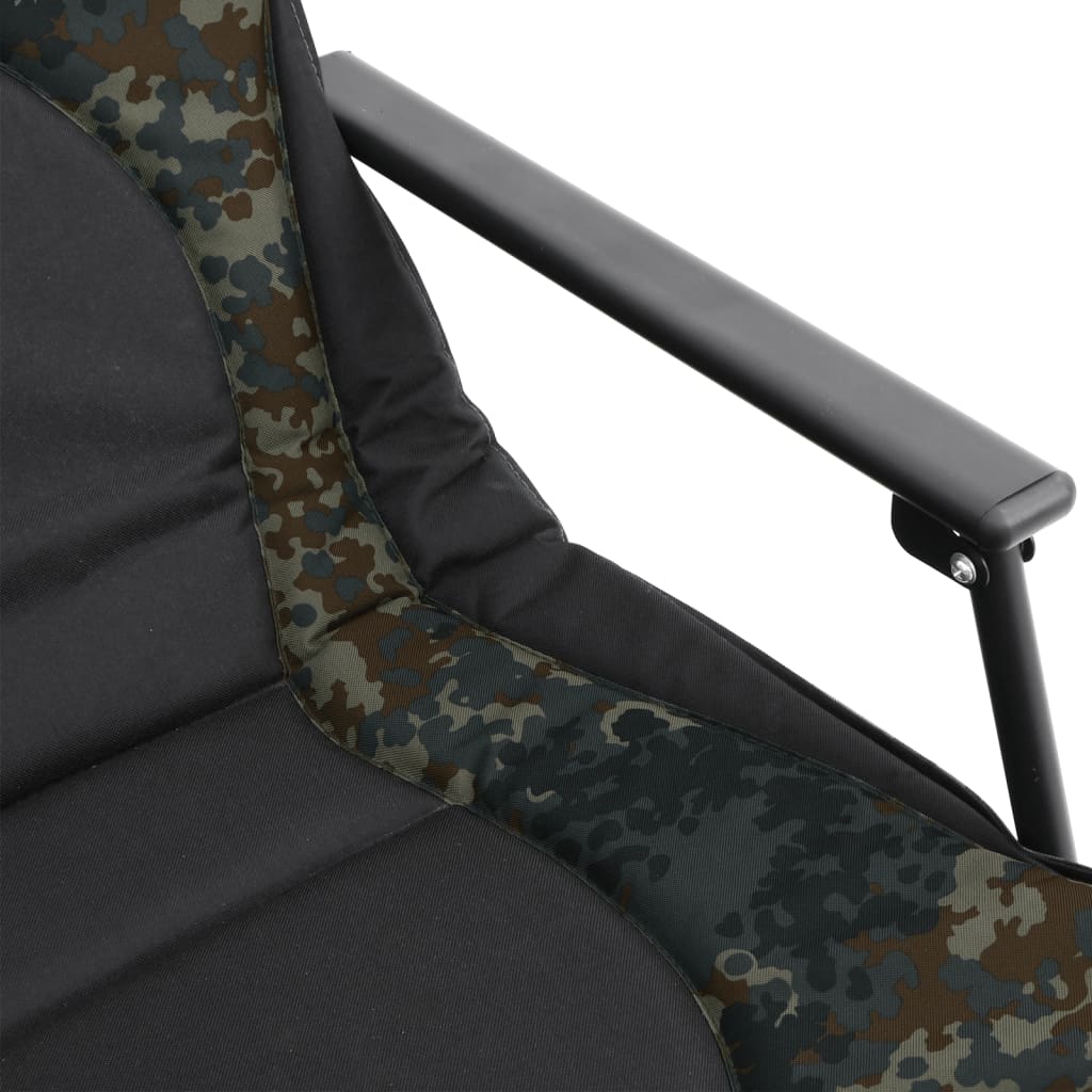 Rybářské lehátko nastavitelné nohy do bláta skládací maskáčové