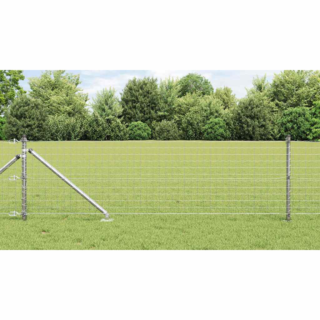 Plotový sloupek. 26 pcs Stříbrná 3.2 x 3.2 x 100 cm Ocel