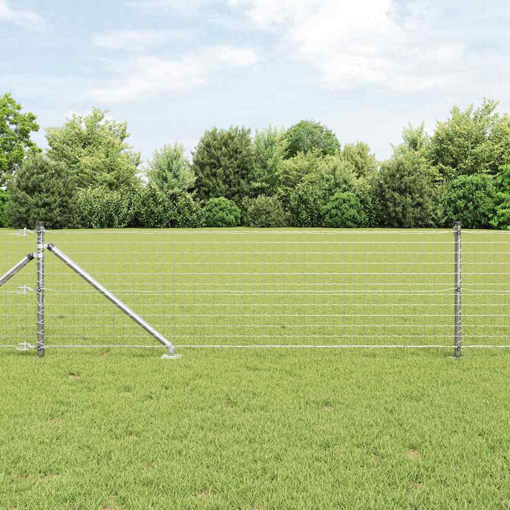 Plotový sloupek. 26 pcs Stříbrná 3.2 x 3.2 x 100 cm Ocel