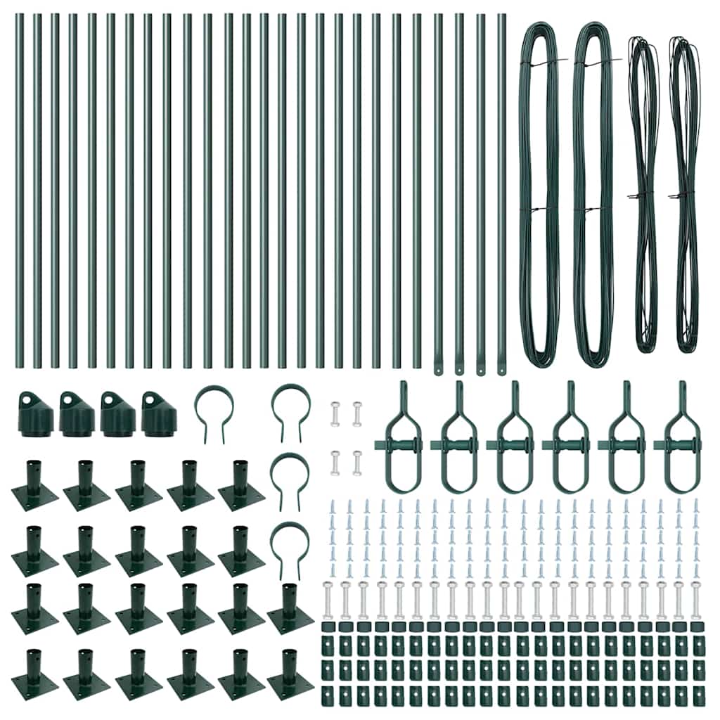 Plotový sloupek. Jiný 26 pcs Stříbrná 3.2 x 3.2 x 50 cm Ocel