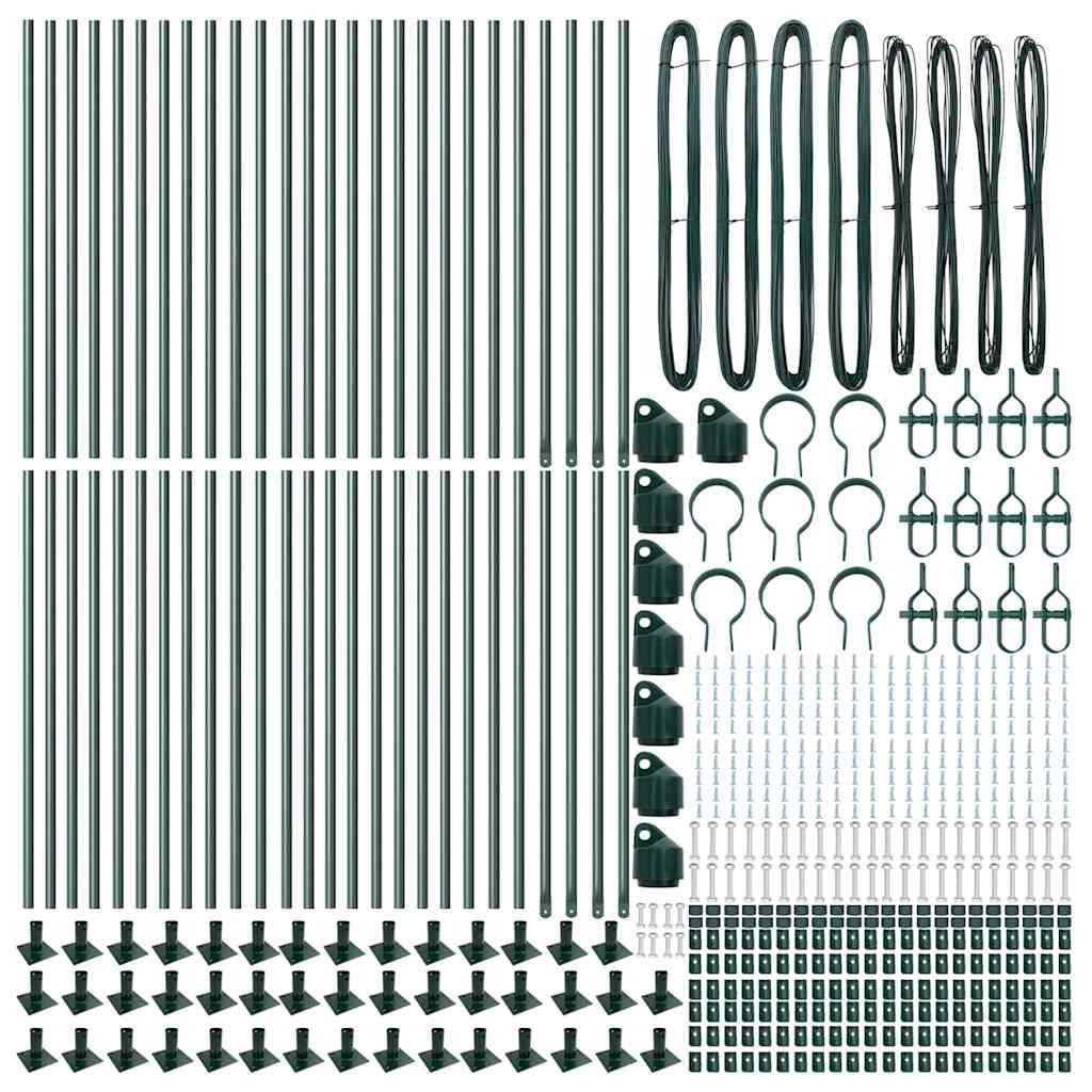 Plotový sloupek. Jiný 52 pcs Stříbrná 3.2 x 3.2 x 70 cm Ocel