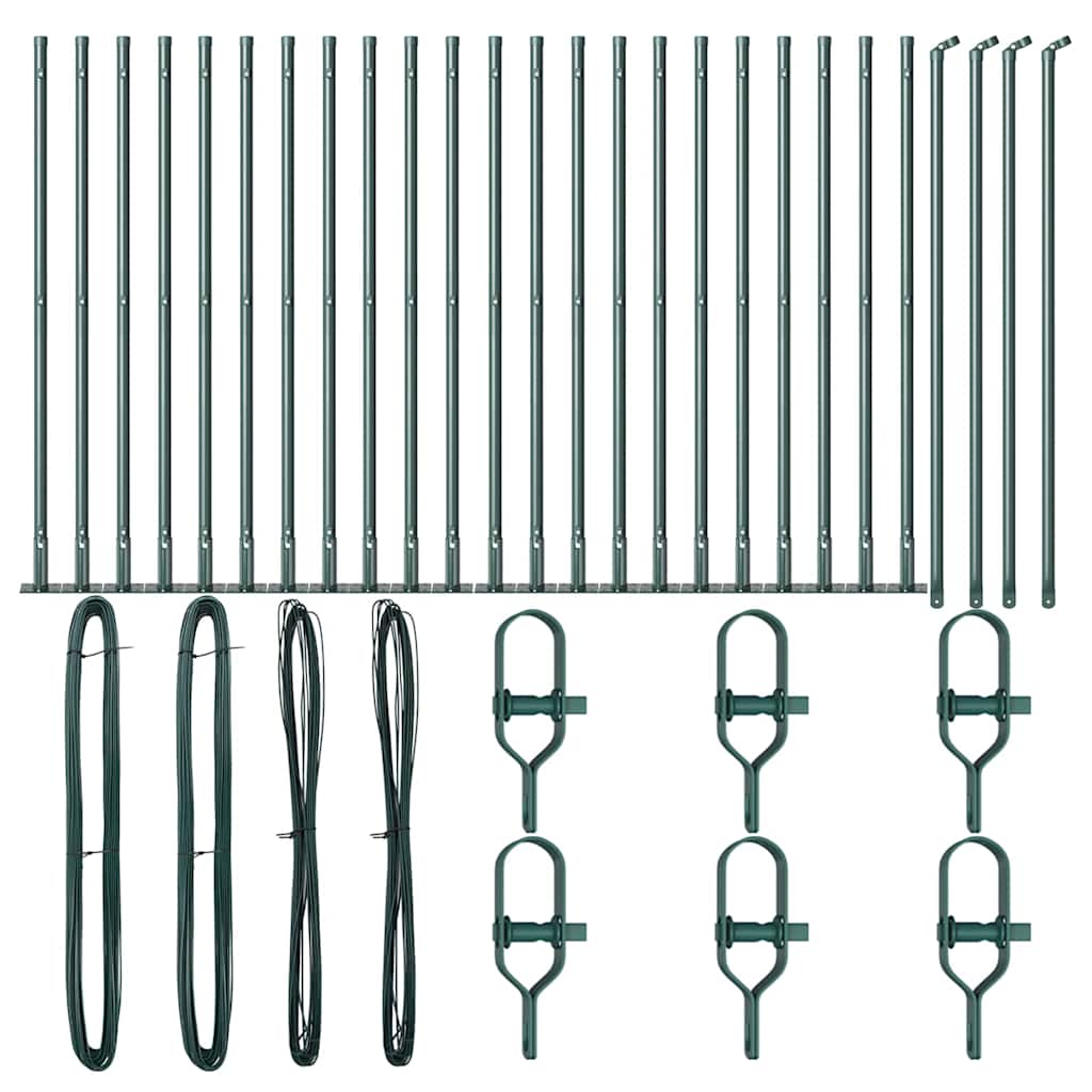 Plotový sloupek. Jiný 26 pcs Stříbrná 3.2 x 3.2 x 110 cm Ocel