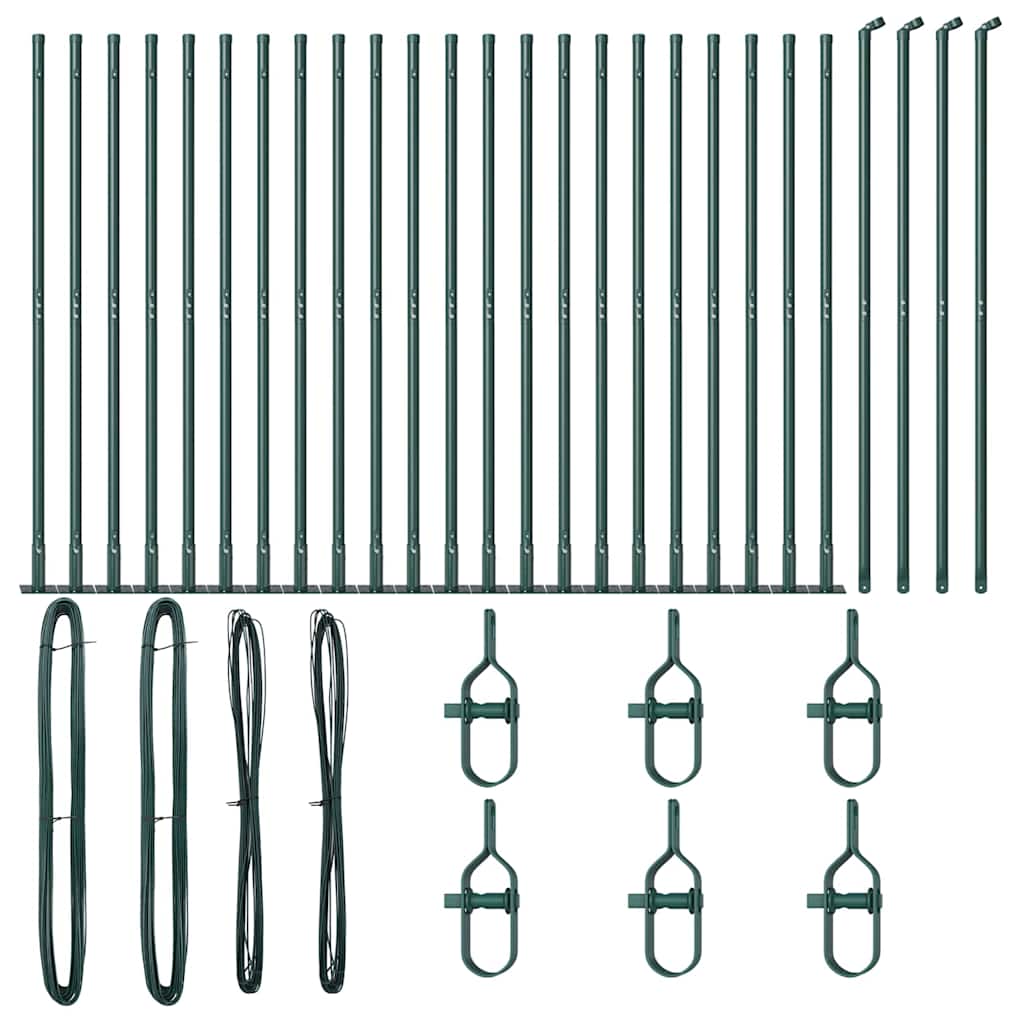 Plotový sloupek. Jiný 26 pcs Stříbrná 3.2 x 3.2 x 68.5 cm Ocel