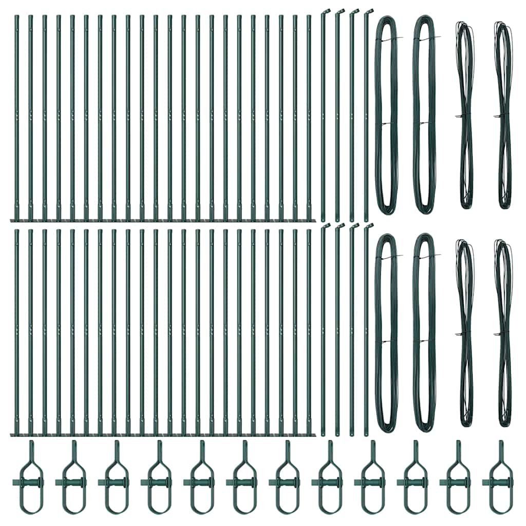 Plotový sloupek. Jiný 52 pcs Stříbrná 3.2 x 3.2 x 83.5 cm Ocel