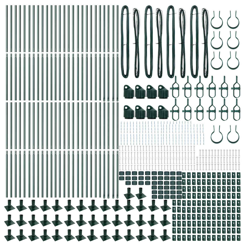 Plotový sloupek. Jiný 52 pcs Stříbrná 3.2 x 3.2 x 83.5 cm Ocel