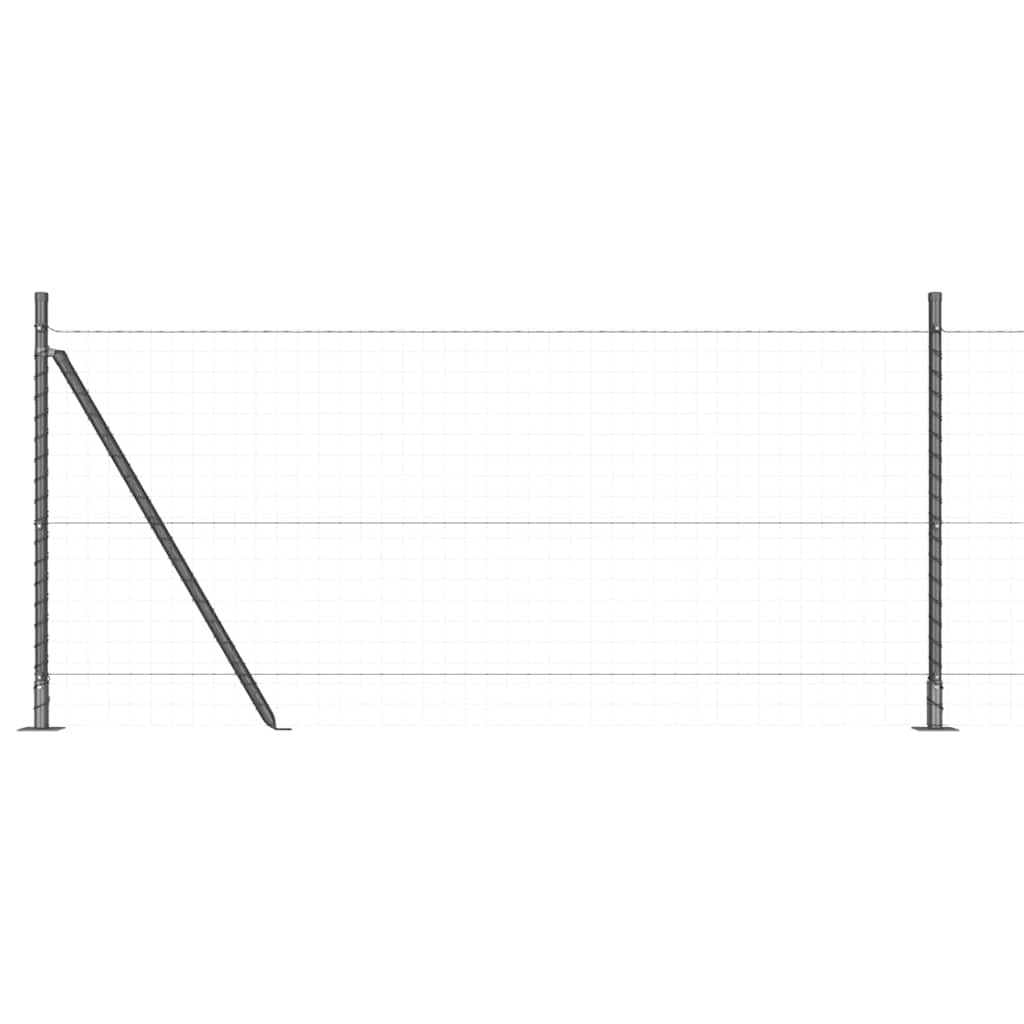 Plotový sloupek. Jiný 52 pcs Stříbrná 3.2 x 3.2 x 90 cm Ocel
