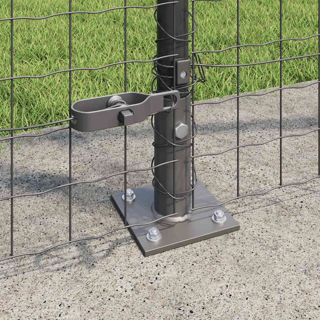 Plotový sloupek. Jiný 26 pcs Stříbrná 3.2 x 3.2 x 83.5 cm Ocel