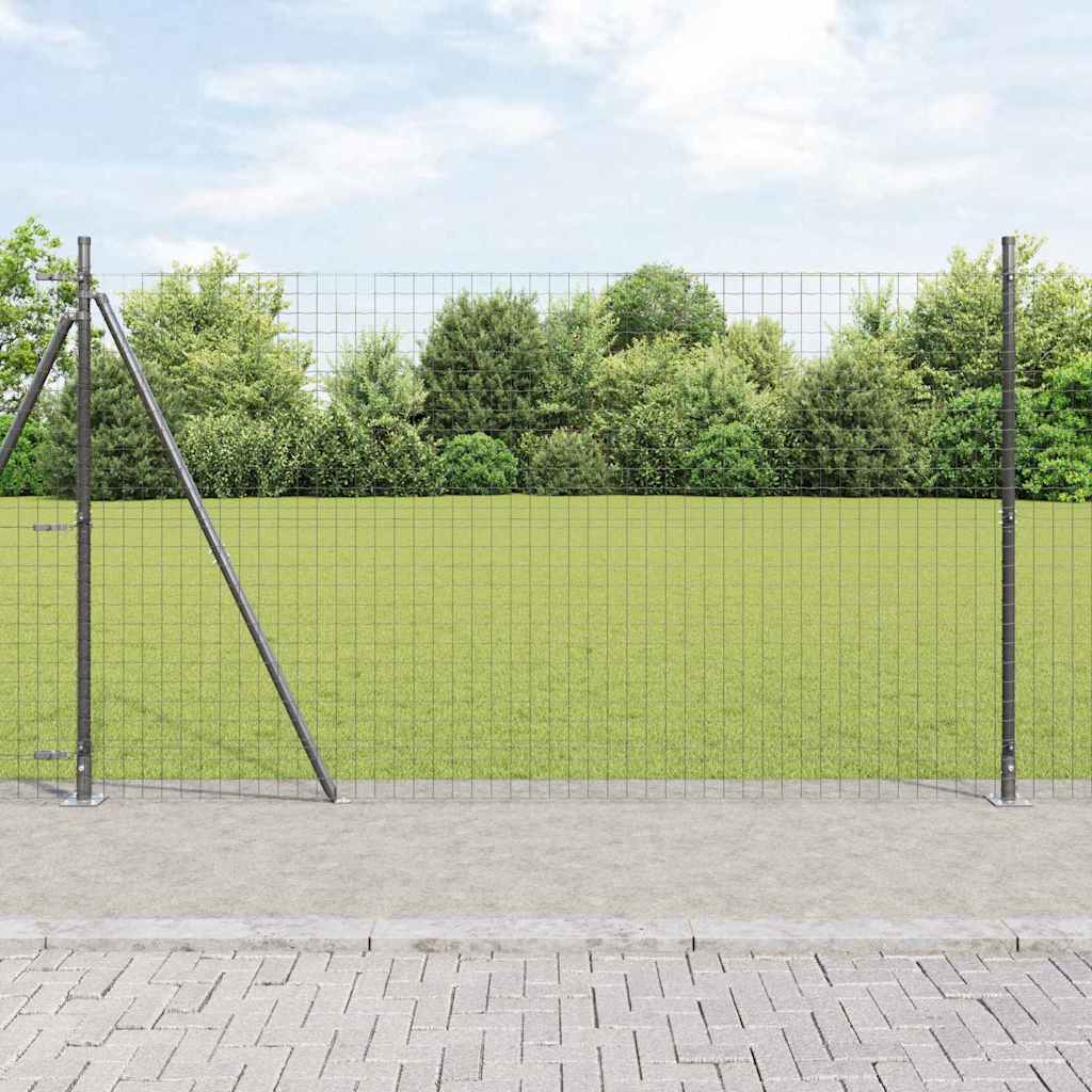 Plotový sloupek. Jiný 26 pcs Stříbrná 3.2 x 3.2 x 83.5 cm Ocel