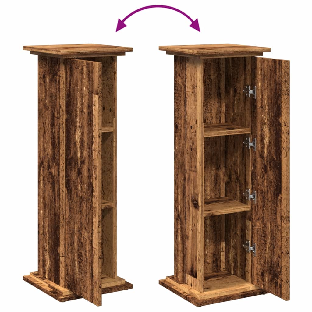 Výstavní stojan s úložným prostorem old wood 31x30x90 cm