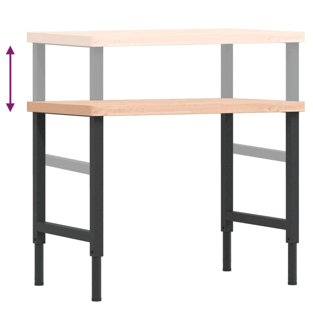 Pracovní stůl 100 x 60 x (73–99,5) cm masivní buk obdélníkový