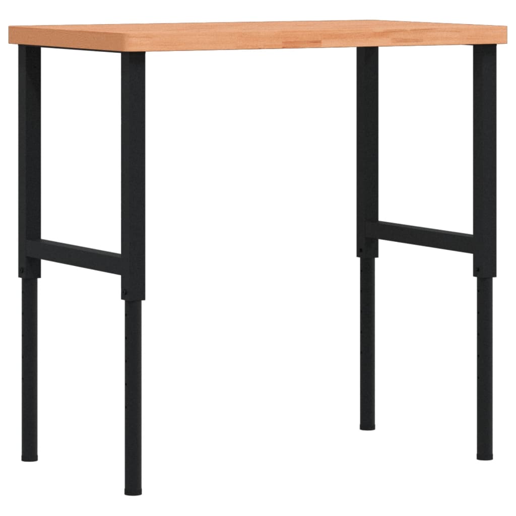 Pracovní stůl 100 x 60 x (73–99,5) cm masivní buk obdélníkový