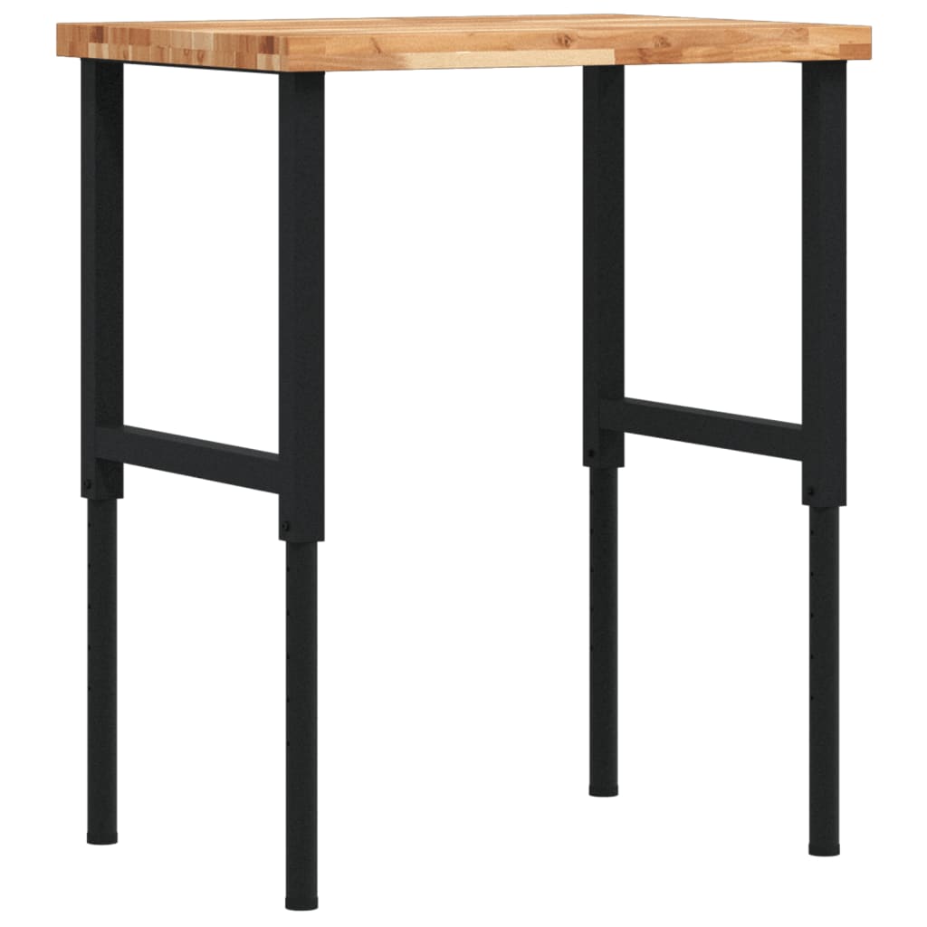 Pracovní stůl 80 x 60 x (73–99,5) cm masivní akácie obdélníkový