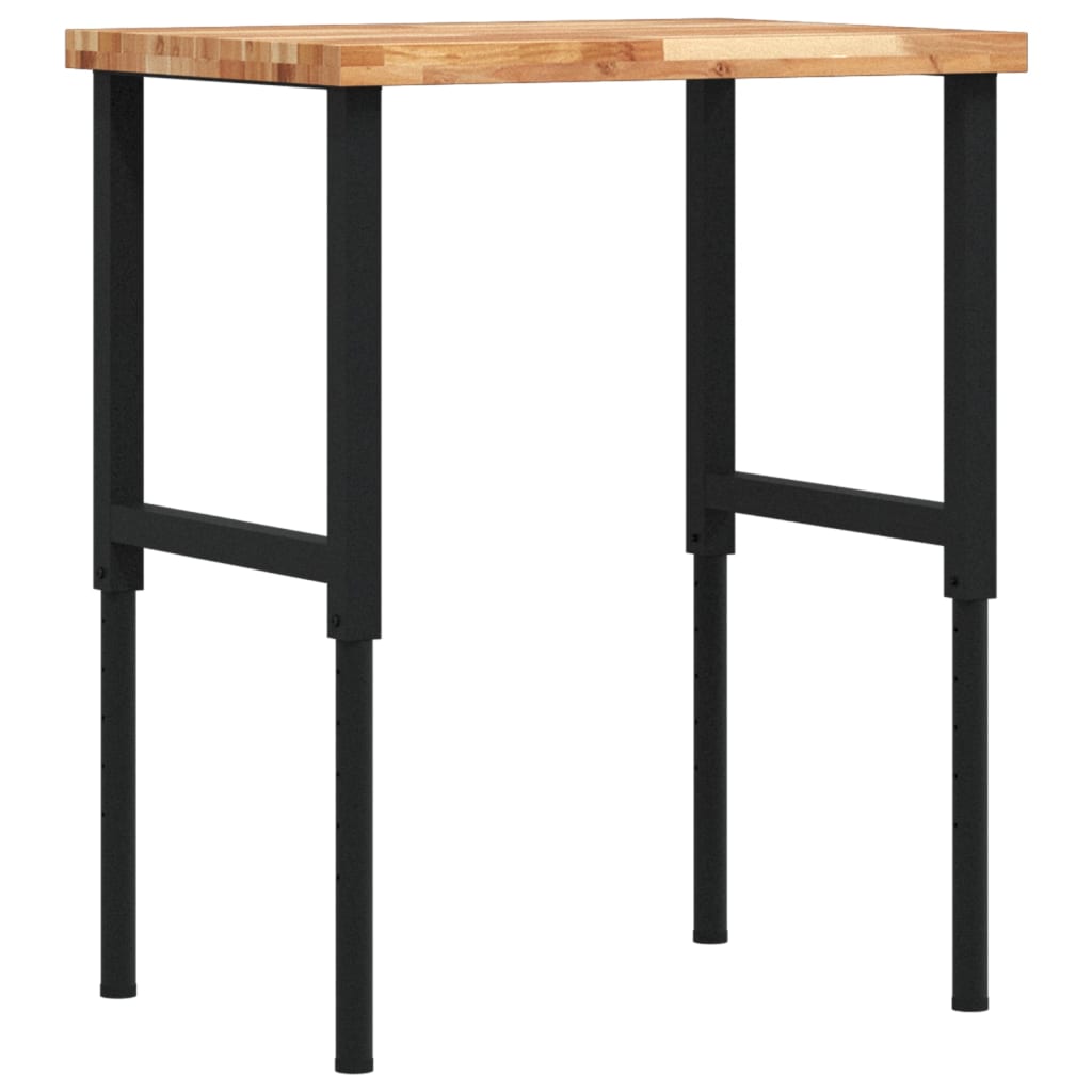 Pracovní stůl 80 x 60 x (73–99,5) cm masivní akácie obdélníkový