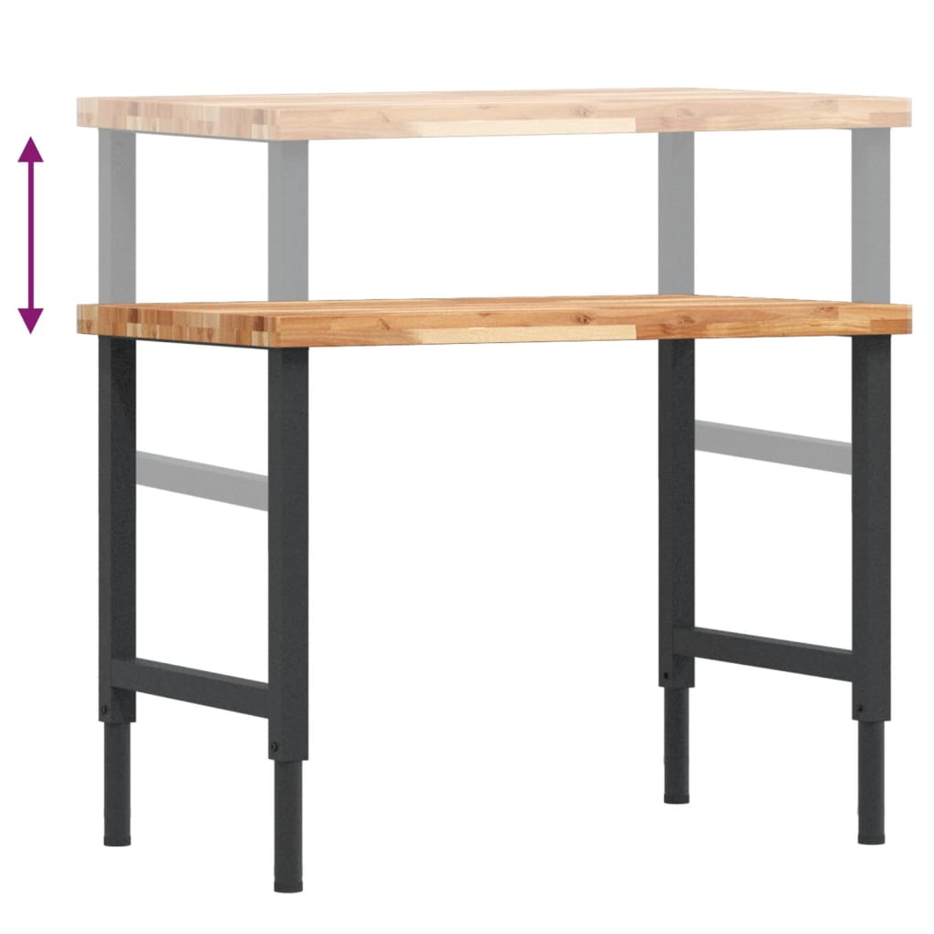Pracovní stůl 100x60x(73–99,5) cm masivní akácie obdélníkový