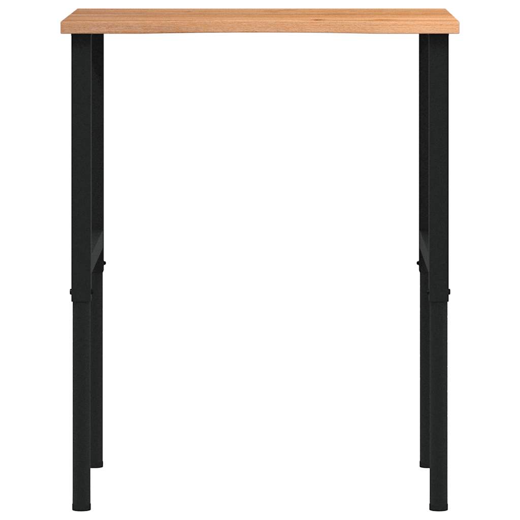 Pracovní stůl světle hnědý 80 x 60 x (71,5–98) cm masivní dub