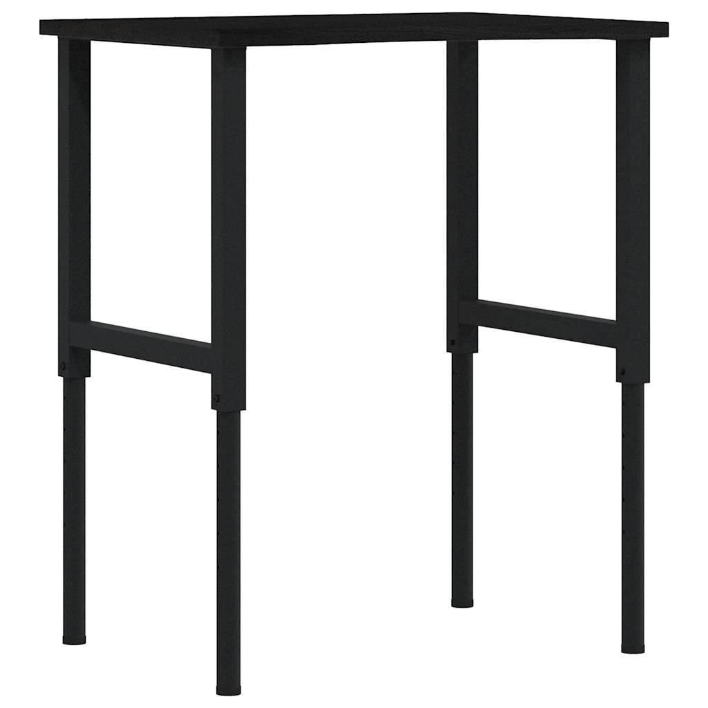 Pracovní stůl tmavě hnědý 80 x 60 x (71,5–98) cm masivní dub