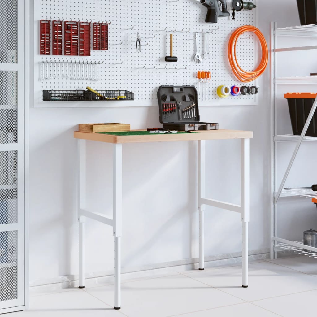 Pracovní stůl 100 x 60 x (73–99,5) cm masivní buk obdélníkový