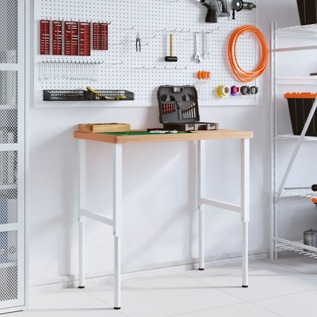 Pracovní stůl 100 x 60 x (73–99,5) cm masivní buk obdélníkový
